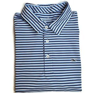 VINEYARD VINES Men's Striped Polo Golf Shirt Size
